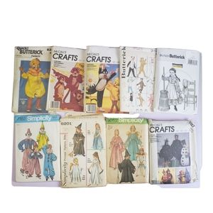 Vintage Costume Patterns Lot of 9